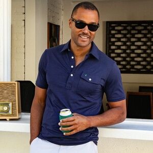 Criquet Shirts Performance Players Shirt - Nassau Navy Size xlxl